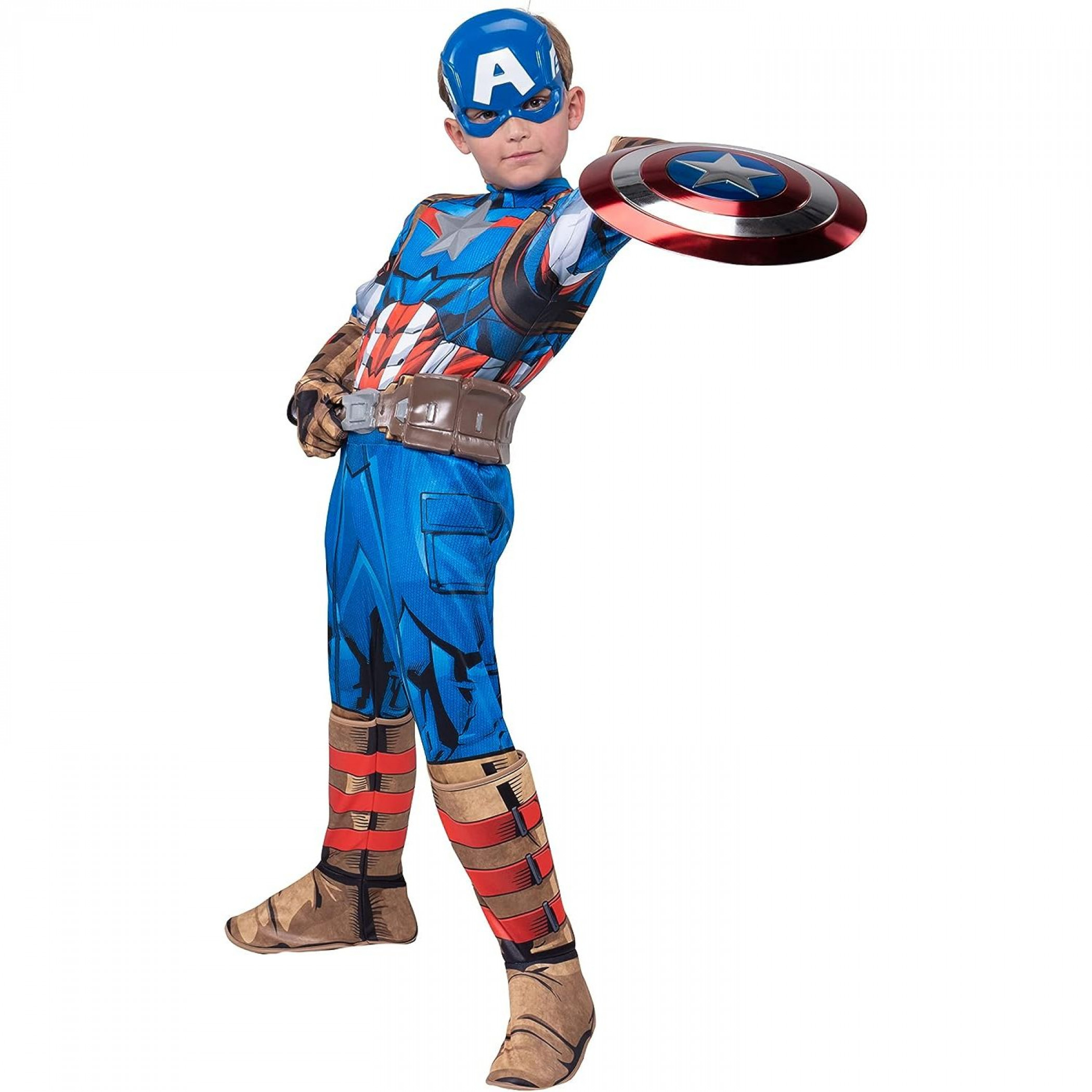 Captain America Kid's Premium Padded Costume with Shield